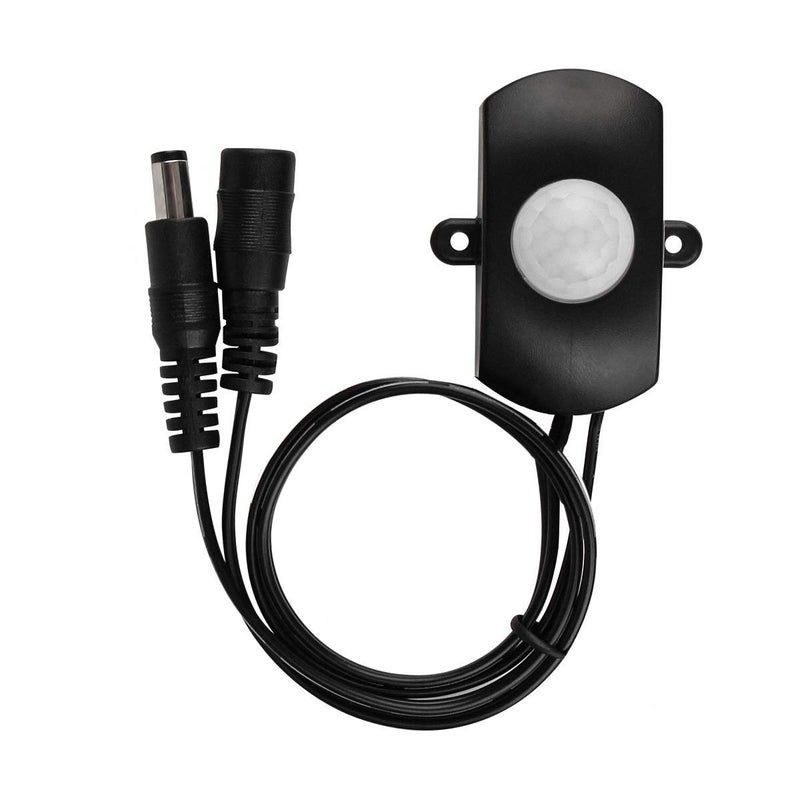 SUPERNIGHT DC 5V-24V 5A PIR Motion Activated Sensor Switch with DC Coupler Cable for LED Strip Light - Image 1